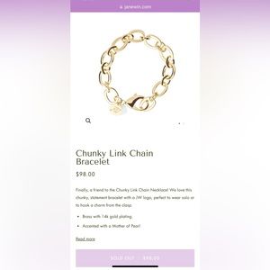 Jane Win Chunky Link Chain Bracelet